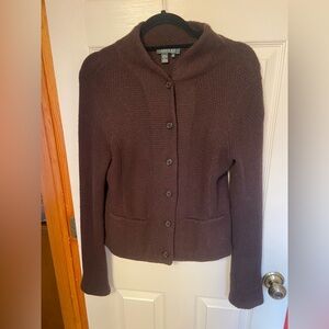Ralph Lauren Brown Cardigan Sweater Mediumj